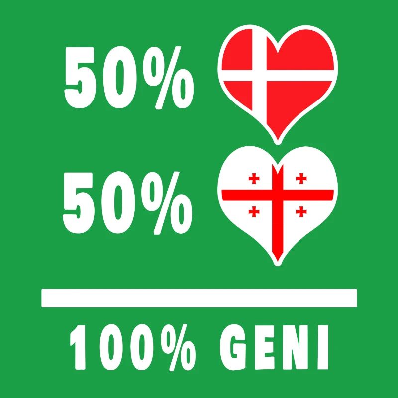 Géorgie et Danemark 100% drapeau de génie