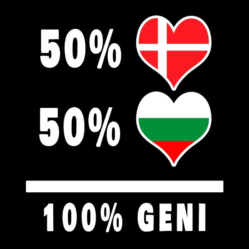 Bulgarie et Danemark 100% drapeau de génie