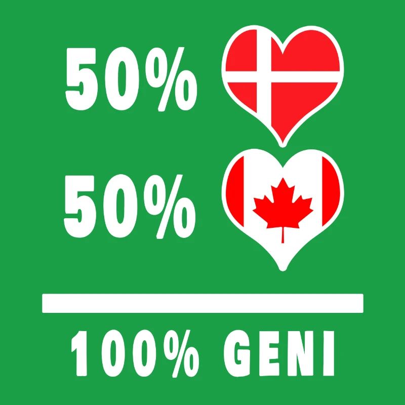 Drapeau 100% génie du Canada et du Danemark