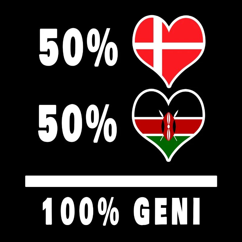Kenya and Denmark 100% genius flag