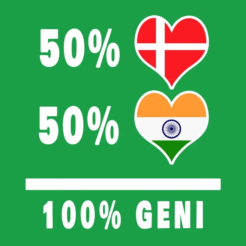 Inde et Danemark 100% drapeau de génie