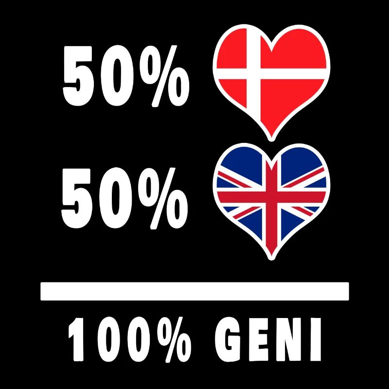 Drapeau 100% génie de la Grande-Bretagne et du Danemark