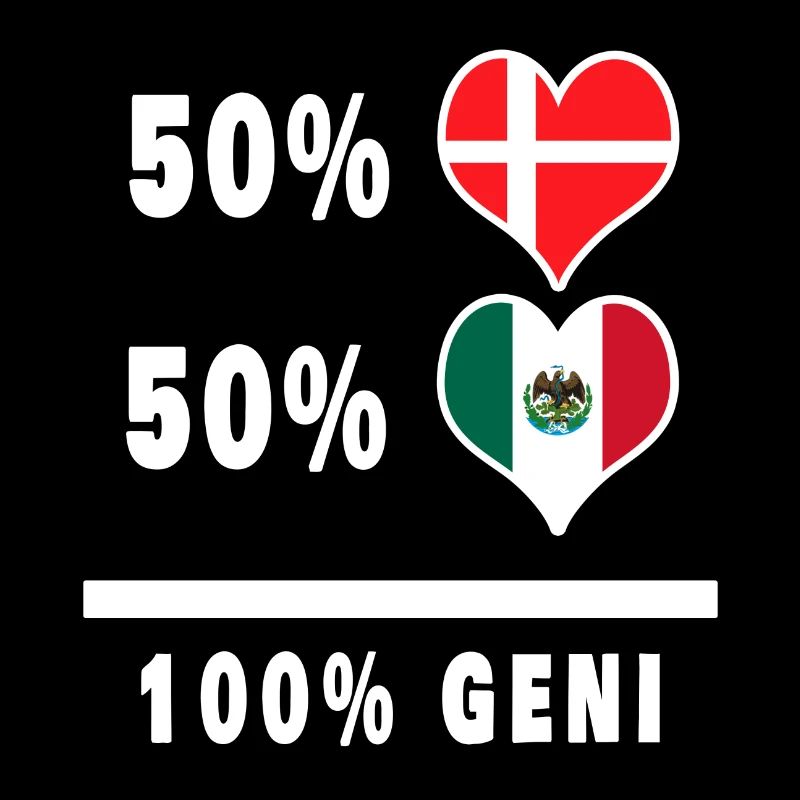 Mexiko und Dänemark 100% geniale Flagge