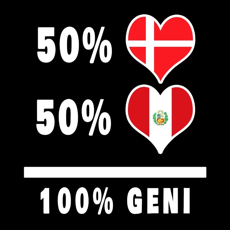 Peru and Denmark 100% genius flag
