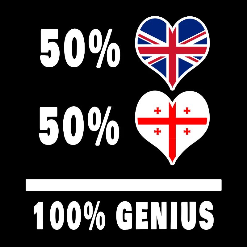 Georgia and Great Britain 100% Genius Flag