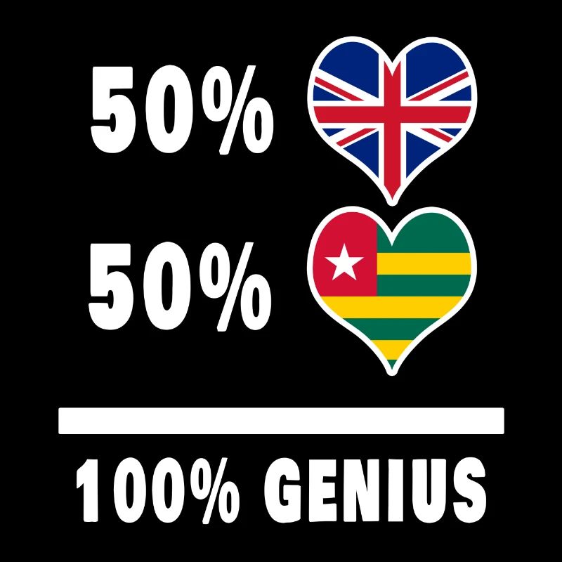 Togo and Great Britain 100% Genius Flag