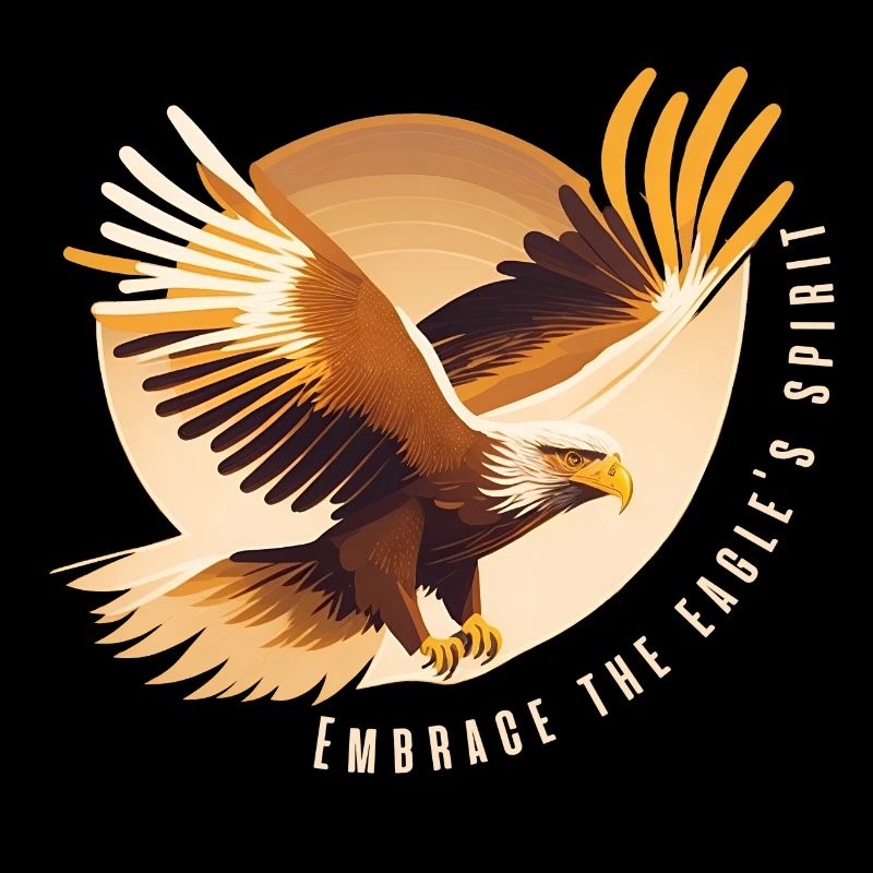 Eagle Soaring with Inspirational Quote