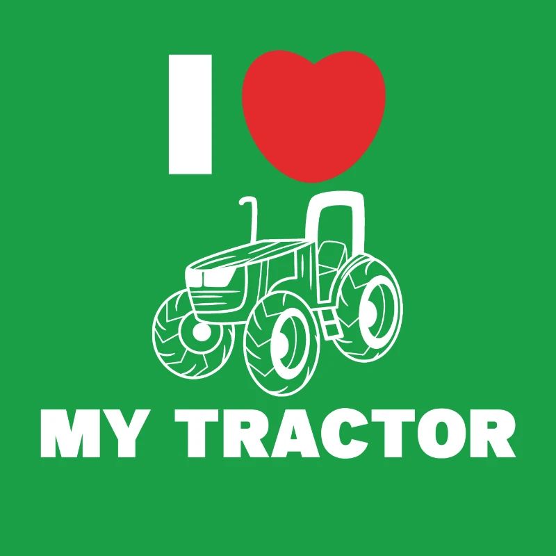 Ich Liebe Traktor Nutzfahrzeug Herz Statement Feld