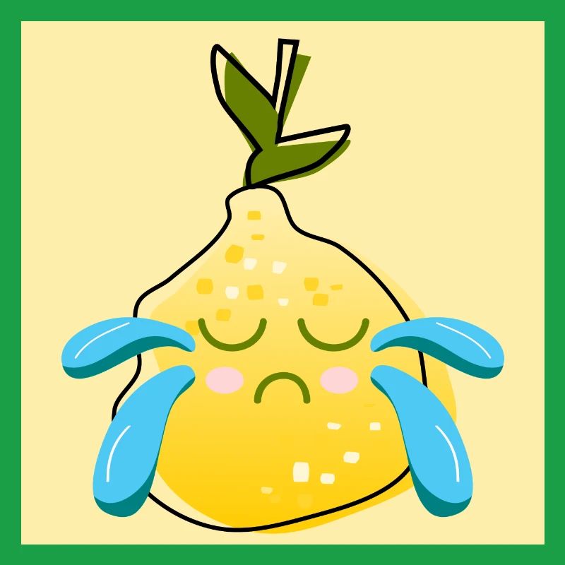 Sad lemon COMIC WINE LIME SUMMER FOOD