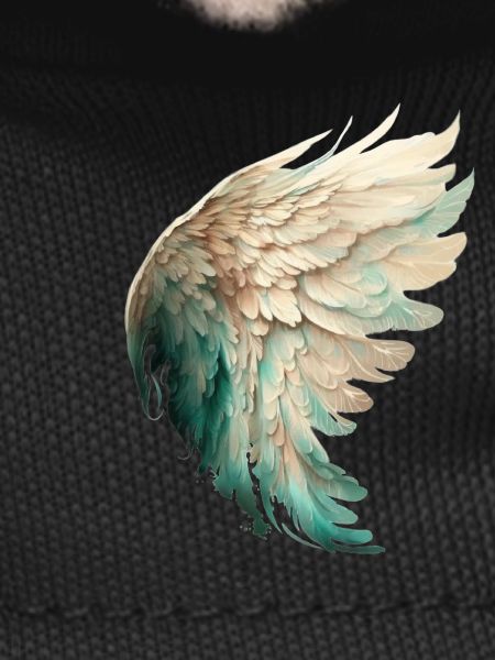 Elegant pastel bird wing