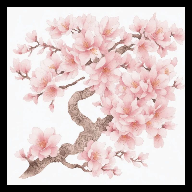 Japanese cherry tree blossoms