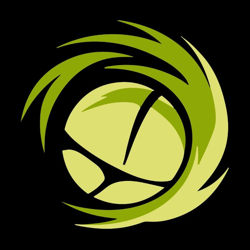 Minimalist volleyball logo
