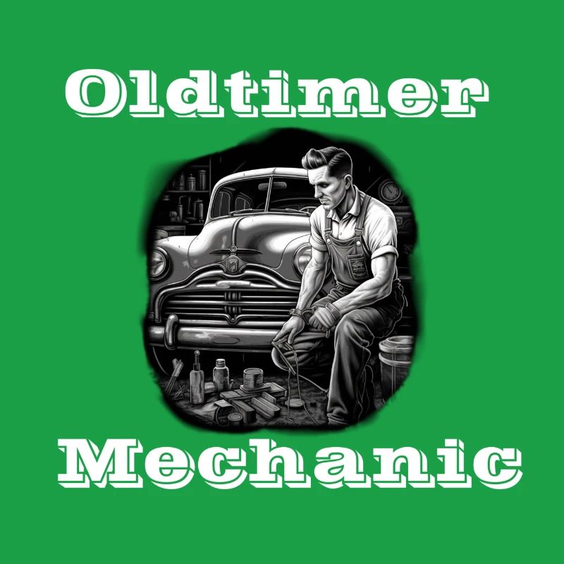 Oldtimer Mechanic weiß