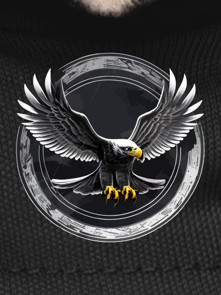 Eagle logo in circle