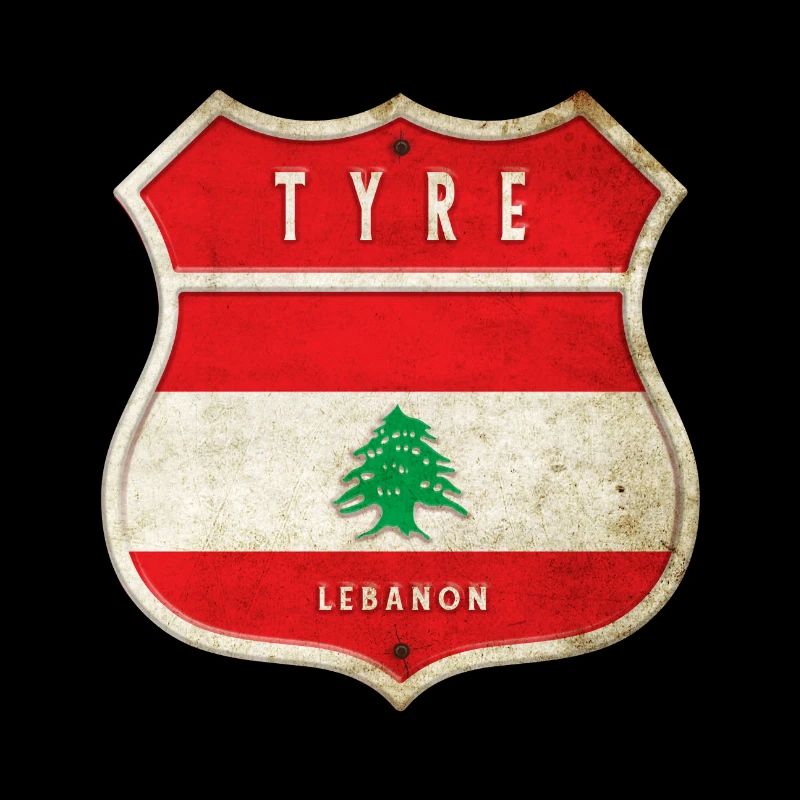 Tyre Libanon Wappen Flaggen Design