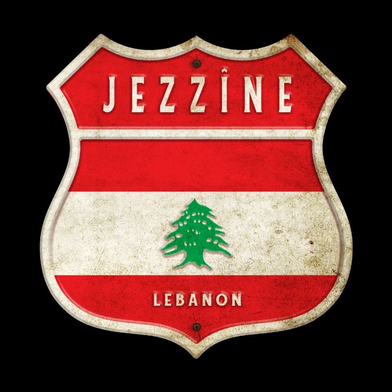 Design du drapeau des armoiries de Jezzine, Liban
