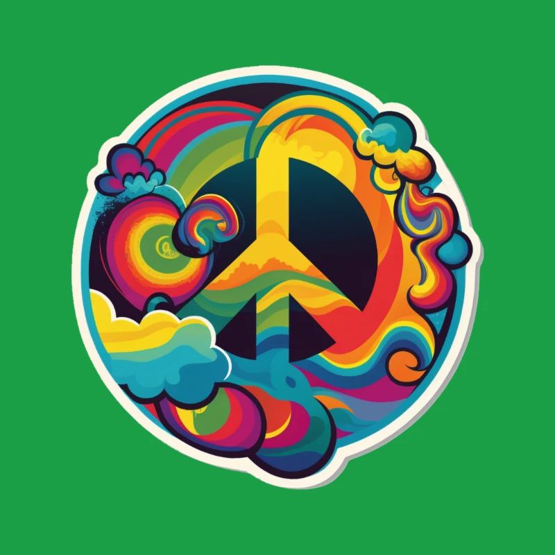 Psychedelisches Peace Zeichen