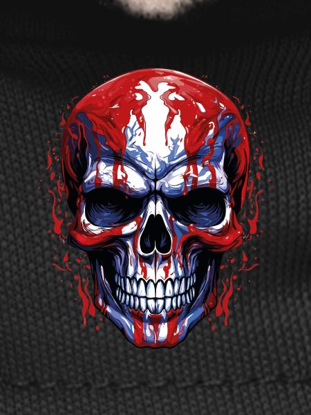 Flags Skull Graphic