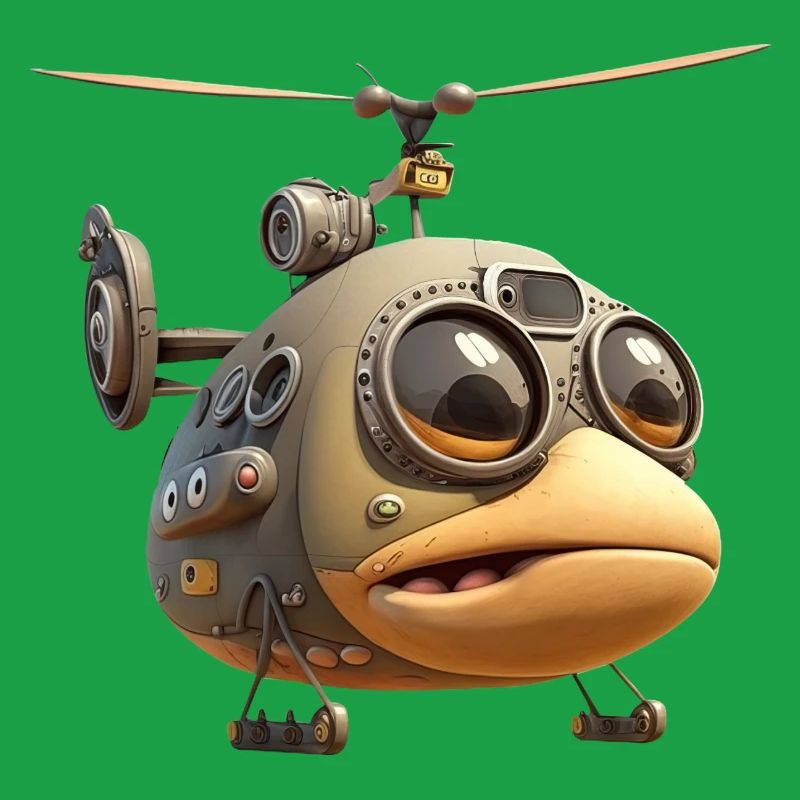 Comic Hubschrauber