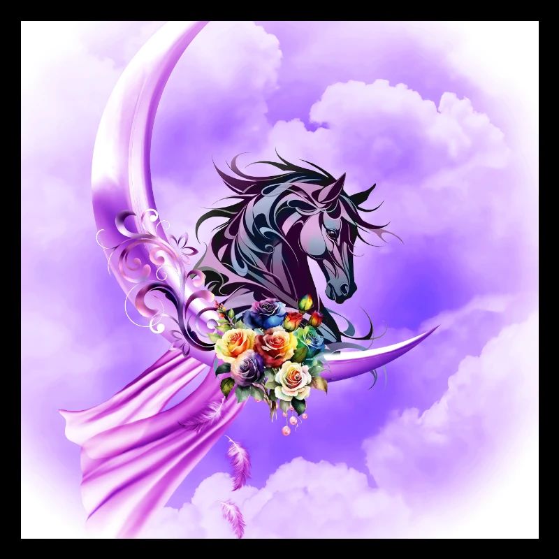 Cheval sauvage coloré élégant