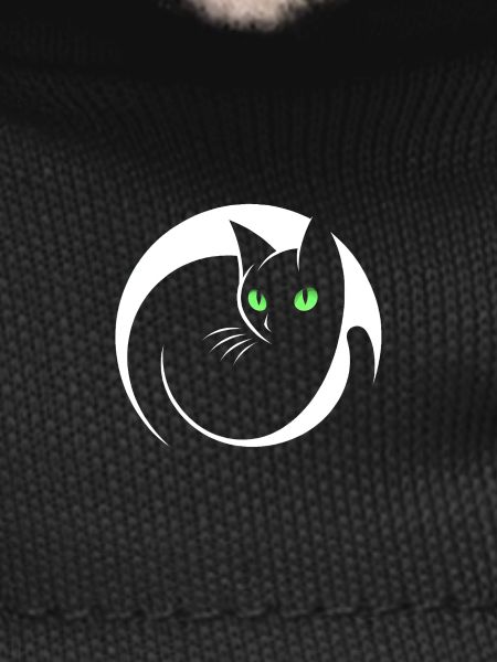 Chat noir élégant