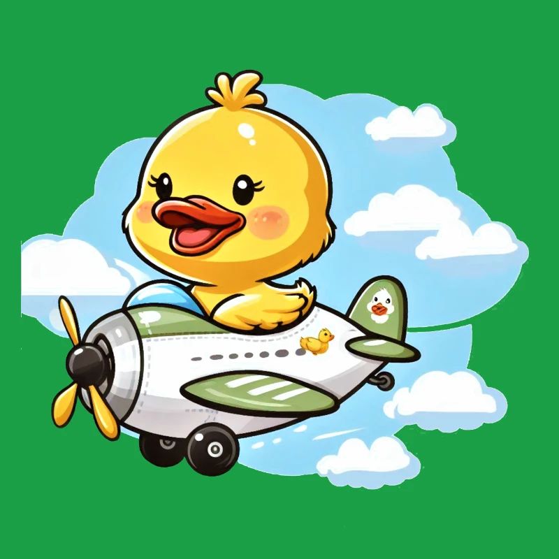 Conception mignonne de canard aviateur