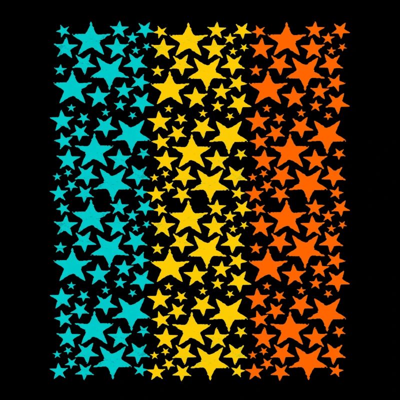 Glowing Rainbow Stars Pattern