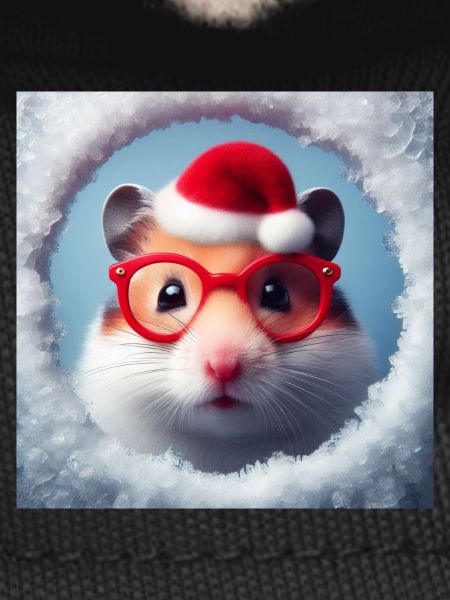 Hamster as Santa Claus