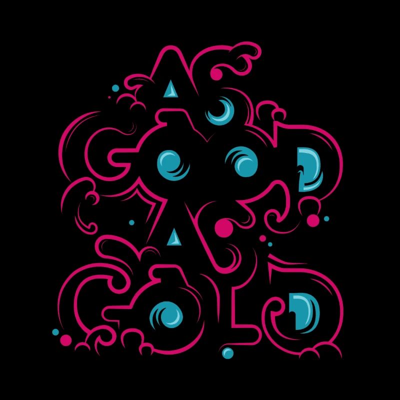 Neon Blumen Ornament