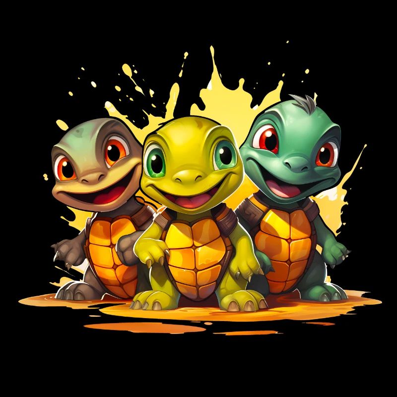 Escouade de bébés tortues