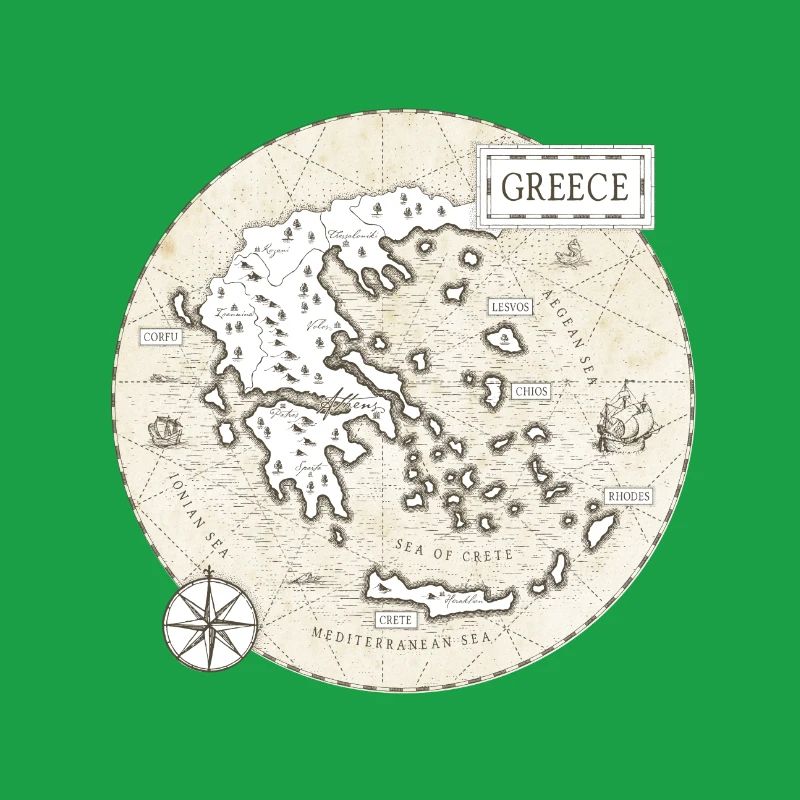 Greece Vintage Map