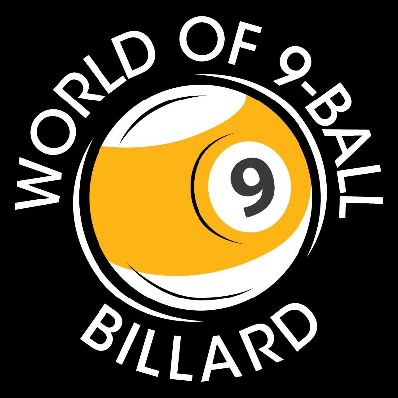 Billard à 9 boules de billard avec logo de la boule symbole icône club