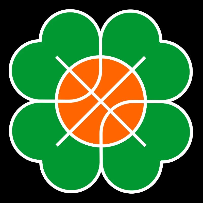 Fleur de basket-ball - Feuille de trèfle