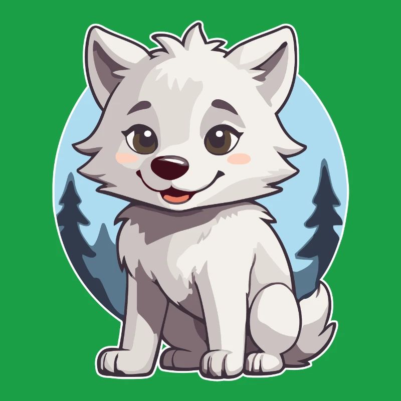 Cute wolf or dog husky