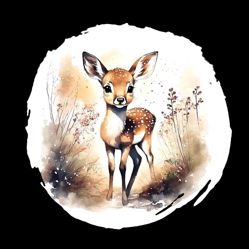 Rehkitz Aquarell