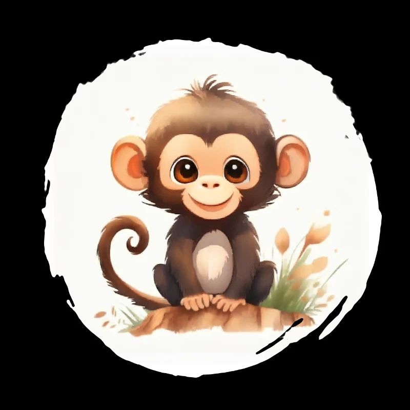 Affe Aquarell