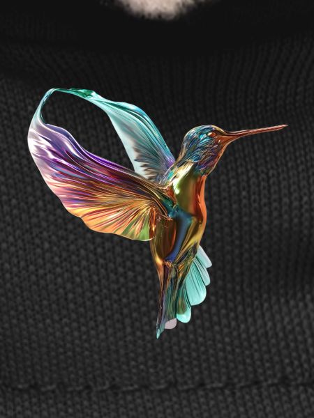 flying chromatic hummingbird