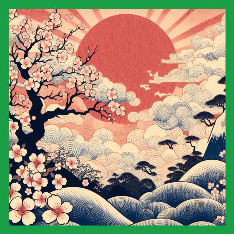 Sunrise Ukiyo-e Style