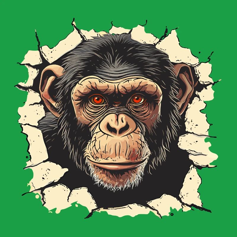 monkey, monkey head, chimpanzee, monkey