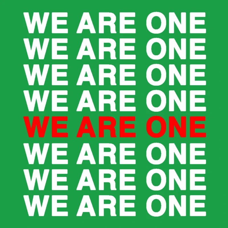 Wir sind eins – Bold Typo Muster