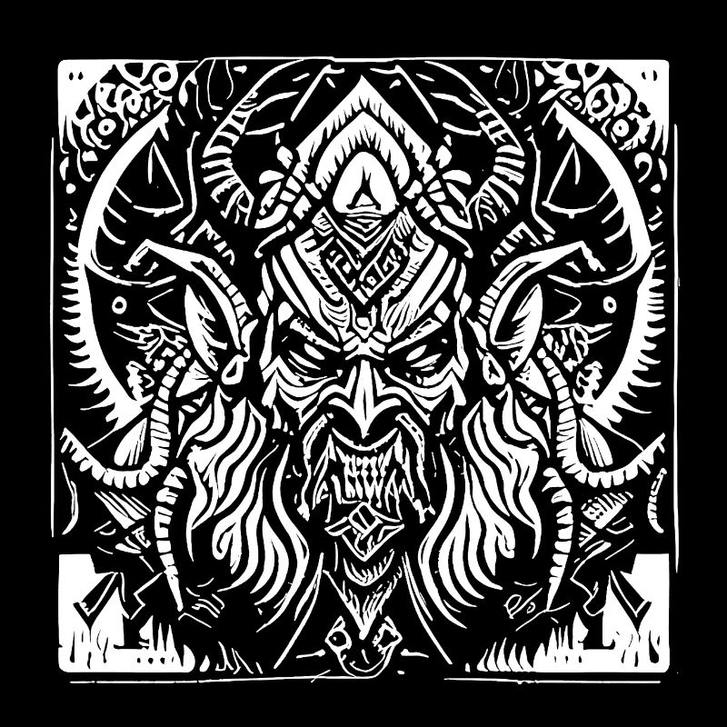 Dämonischer Teufel auf Pagan Tribal