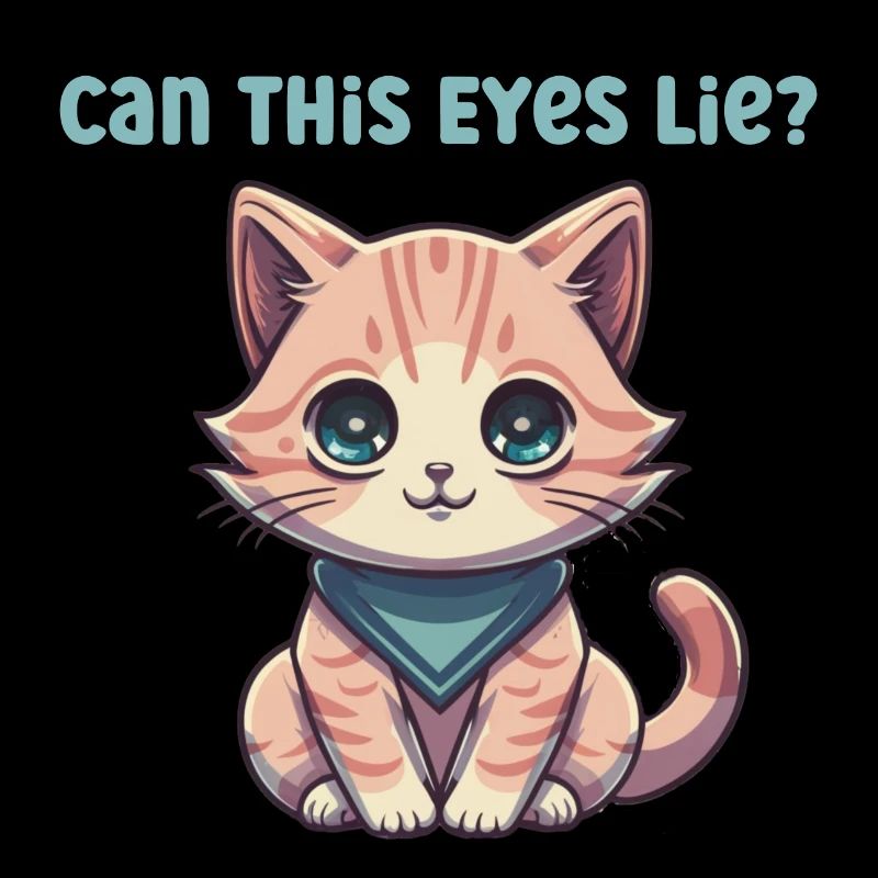 Chat mignon avec de grands yeux et un bandana