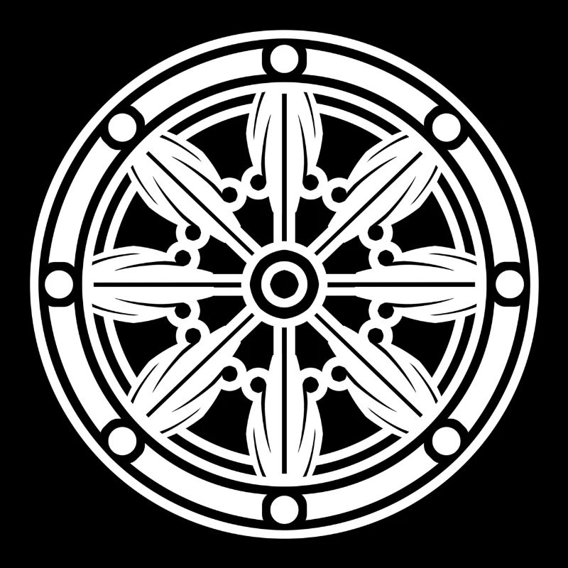 Roue du dharma blanc