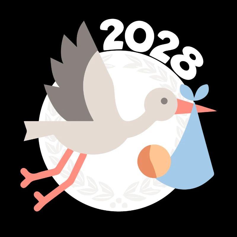 Cigogne avec bébé 2028