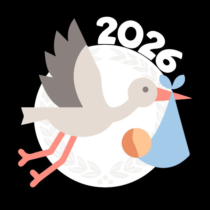 Cigogne avec bébé 2026