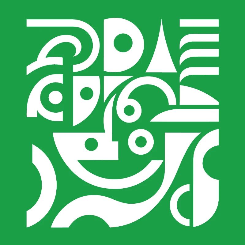 Geometric wave patterns in black and white