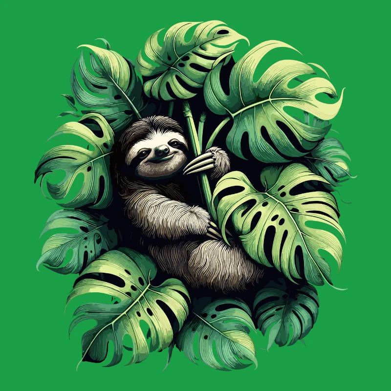 Monstera deliciosa sloth gift