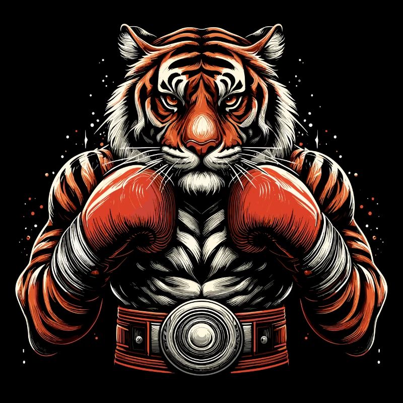 Cadeau de boxe Tiger Boxer Fighter