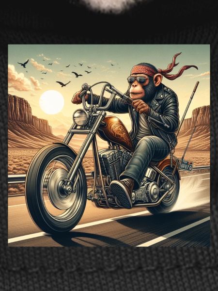 Cool monkey on a chopper