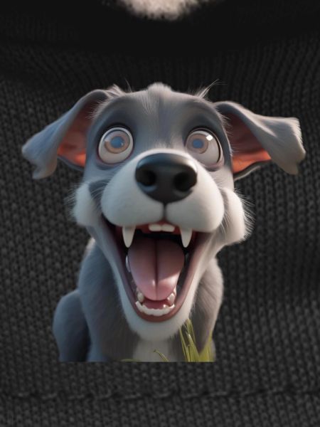 Excited Cartoon Pup